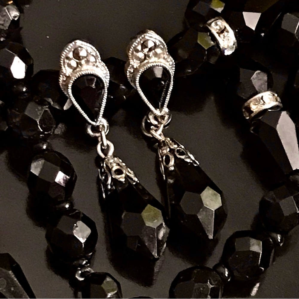 1950s Diamanté & Onyx Jewelry